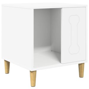 vidaXL Ps&iacute; dům B&iacute;l&aacute; 44 x 42 x 49 cm kompozitn&iacute; dřevo