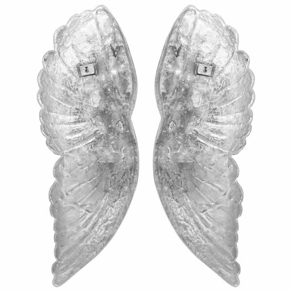 vidaXL Socha kř&iacute;del Stř&iacute;brn&aacute; 17 x 5 x 59 cm Hlin&iacute;k