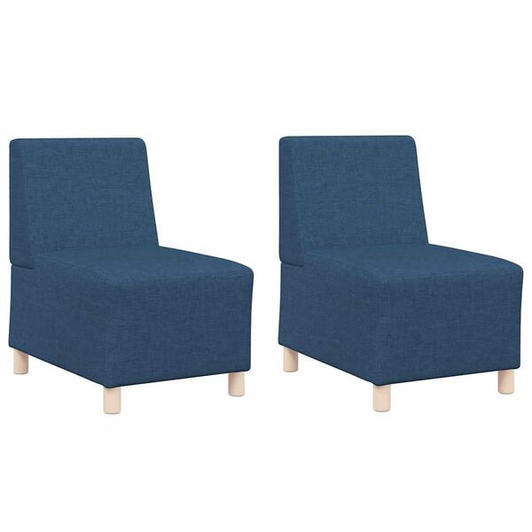 vidaXL Modulov&aacute; sedačka bez opěradel 2 pcs Modr&aacute; 55 x 74 x 82 cm
