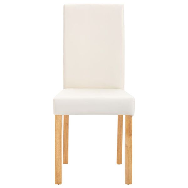 vidaXL J&iacute;deln&iacute; židle 2 ks kr&eacute;mov&eacute; uměl&aacute; kůže