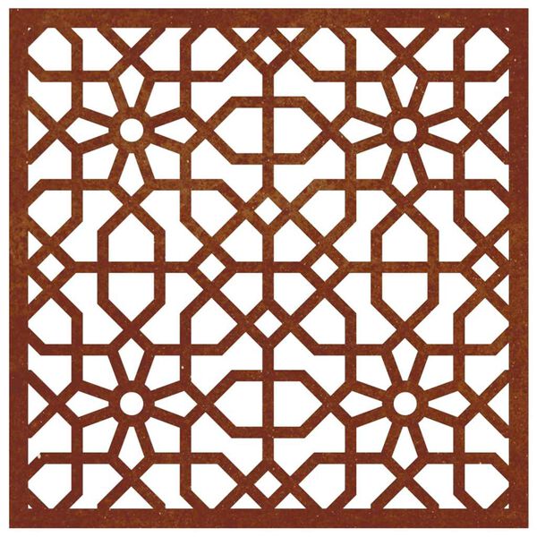 vidaXL Zahradn&iacute; n&aacute;stěnn&aacute; dekorace 55 x 55 cm corten Maursk&yacute; design