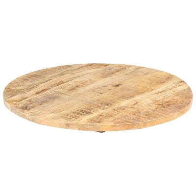 vidaXL Stolní deska masivní mangovníkové dřevo kulatá 25–27 mm 50 cm