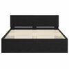 vidaXL R&aacute;m postele s čelo Čern&yacute; dub 140 x 200 cm kompozitn&iacute; dřevo