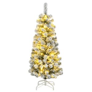 vidaXL Uměl&yacute; skl&aacute;pěc&iacute; v&aacute;nočn&iacute; stromek se 150 LED a sněhem 120 cm