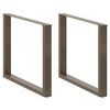 vidaXL Nohy k j&iacute;deln&iacute;mu stolu ve tvaru U, 3 ks, př&iacute;rodn&iacute; ocel, 100 x (72-73) cm, ocel
