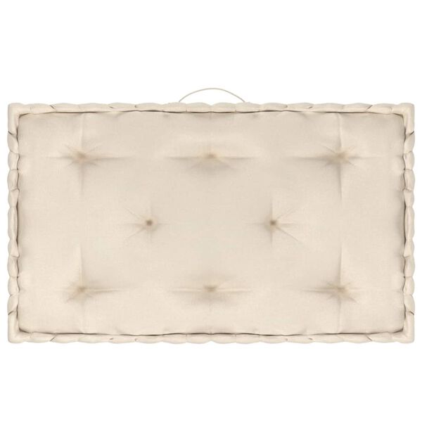 vidaXL Podu&scaron;ky na n&aacute;bytek z palet 4 ks b&eacute;žov&eacute; bavlna