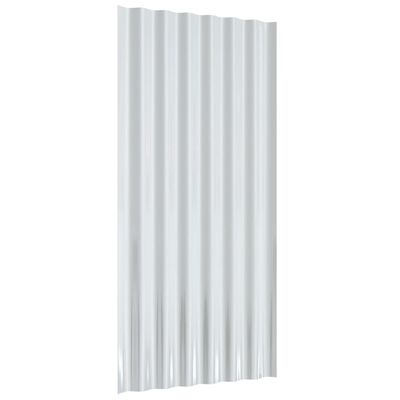 vidaXL Střešní panely 12 ks práškově lakovaná ocel šedé 80 x 36 cm