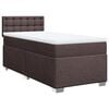 vidaXL Box spring postel s matrac&iacute; tmavě hněd&aacute; 90x190 cm textil