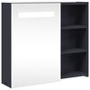 vidaXL Koupelnov&aacute; zrcadlov&aacute; skř&iacute;ňka s LED osvětlen&iacute;m &scaron;ed&aacute; 60x13x52 cm
