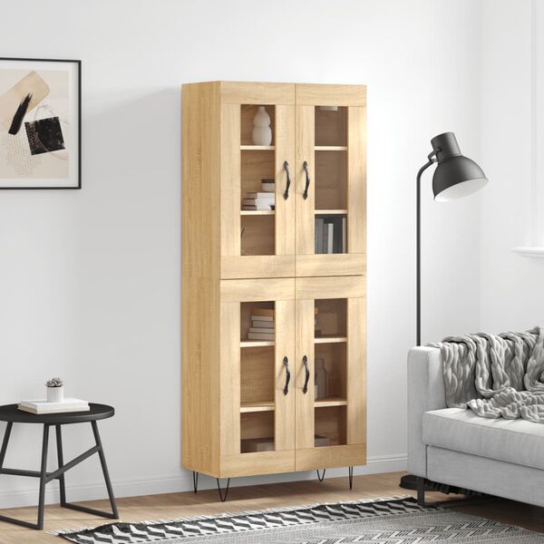 vidaXL Skř&iacute;ň highboard dub sonoma 69,5 x 34 x 180 cm kompozitn&iacute; dřevo