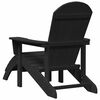 vidaXL Adirondack židle s polštářem Černá 74 x 82 x 92cm HDPE
