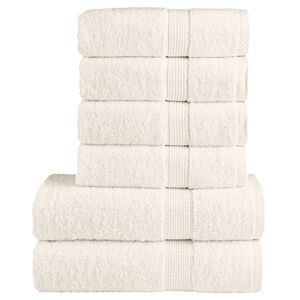 vidaXL 6d&iacute;ln&aacute; sada ručn&iacute;ků Premium SOLUND kr&eacute;mov&aacute; 600 g/m&sup2;