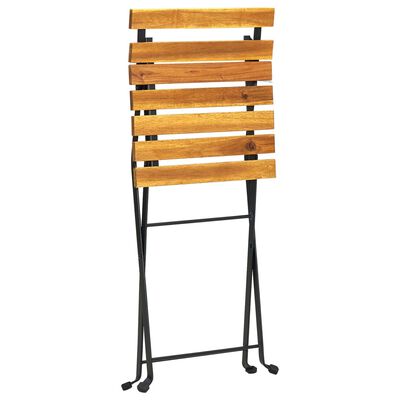 vidaXL Skládací zahradní židle 2 ks ocel a masivní akáciové dřevo