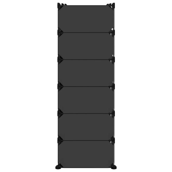 vidaXL Botník černý 94,5 x 36,5 x 106 cm PP