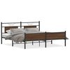 vidaXL Kovov&yacute; r&aacute;m postele bez matrace hněd&yacute; dub 183 x 213 cm