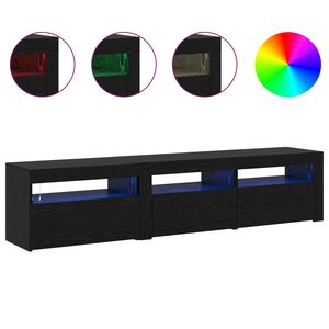 vidaXL Televizn&iacute; skř&iacute;ň 2 pcs Čern&yacute; dub 180 x 35 x 40 cm