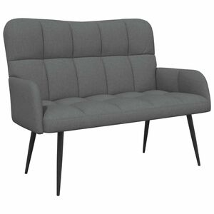 vidaXL Sofa pro dvě osoby Tmavě &scaron;ed&aacute; 115 x 61 x 87 cm Textil