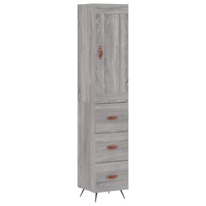 vidaXL Skř&iacute;ň highboard &scaron;ed&aacute; sonoma 34,5 x 34 x 180 cm kompozitn&iacute; dřevo