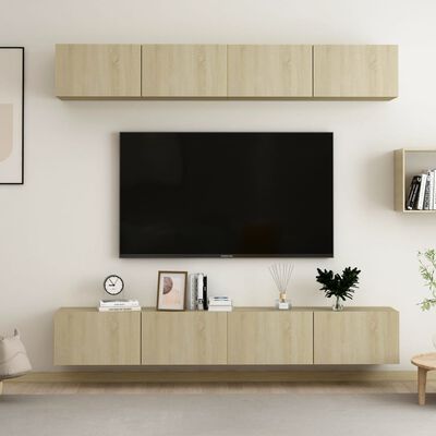 vidaXL TV skříňky 4 ks dub sonoma 100 x 30 x 30 cm kompozitní dřevo