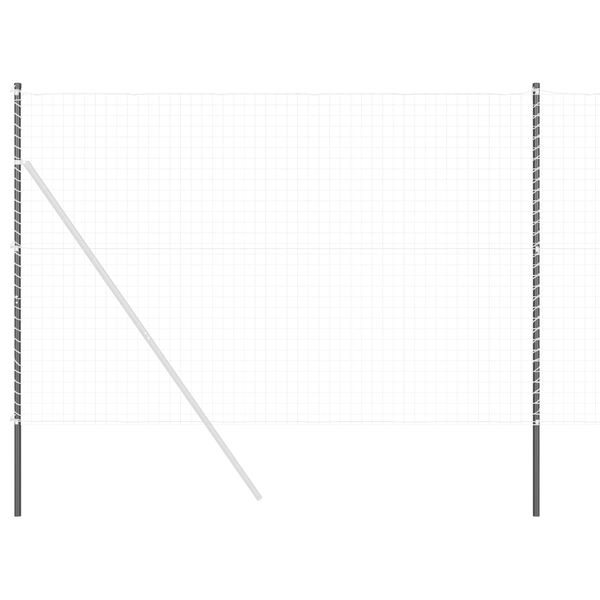 vidaXL Plotový sloupek. 2 pcs Šedá Práškově lakovaná ocel
