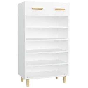 vidaXL Botn&iacute;k b&iacute;l&yacute; 60 x 35 x 105 cm kompozitn&iacute; dřevo