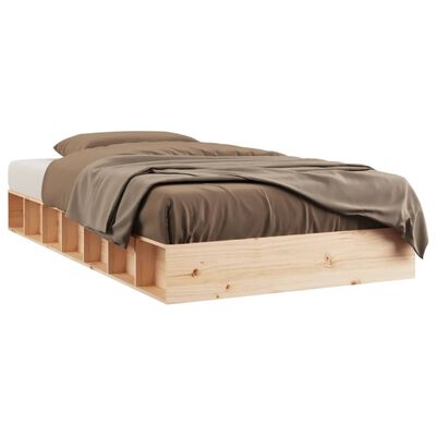 vidaXL Rám postele 135 x 190 cm Double masivní dřevo