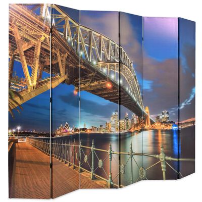 vidaXL Skládací paraván 228 x 170 cm Přístavní most v Sydney