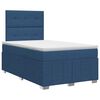 vidaXL Postel boxspring s matrac&iacute; s čelo Modr&aacute; 120 x 190 cm Textil