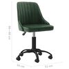 vidaXL Otočn&aacute; j&iacute;deln&iacute; židle tmavě zelen&aacute; samet