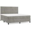 vidaXL Box spring postel s matrac&iacute; světle &scaron;ed&aacute; 140x200 cm samet