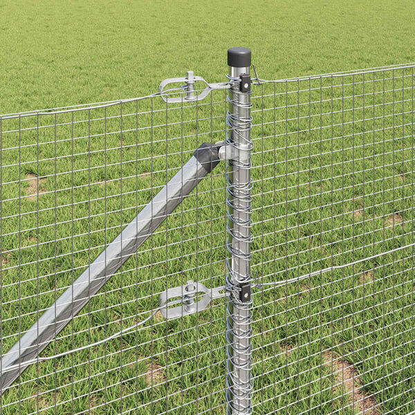 vidaXL Plotov&yacute; sloupek. Stř&iacute;brn&aacute; 25 x 1 m (s&iacute;ťov&aacute; role 19 x 19 mm)