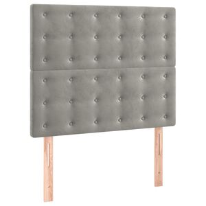 vidaXL Čelo postele světle &scaron;ed&eacute; 80x5x118/128 cm sametov&eacute;