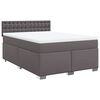 vidaXL Box spring postel s matrac&iacute; &scaron;ed&aacute; 160x200 cm uměl&aacute; kůže