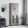 vidaXL Skř&iacute;ň highboard &scaron;ed&aacute; sonoma 69,5 x 34 x 180 cm kompozitn&iacute; dřevo