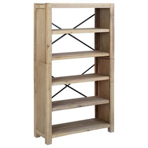 vidaXL Knihovna s 5 policemi 80 x 30 x 140 cm masivn&iacute; ak&aacute;ciov&eacute; dřevo