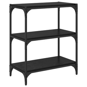 vidaXL Knihovna Čern&yacute; dub 60 x 33 x 70,5 cm Konstrukčn&iacute; dřevo a železo