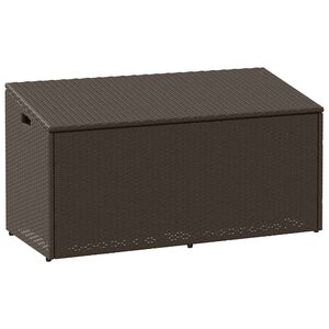 vidaXL Zahradn&iacute; &uacute;ložn&yacute; box hněd&yacute; 110x50x58 cm polyratan
