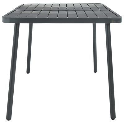 vidaXL Zahradní stůl tmavě šedý 180 x 83 x 72 cm ocel