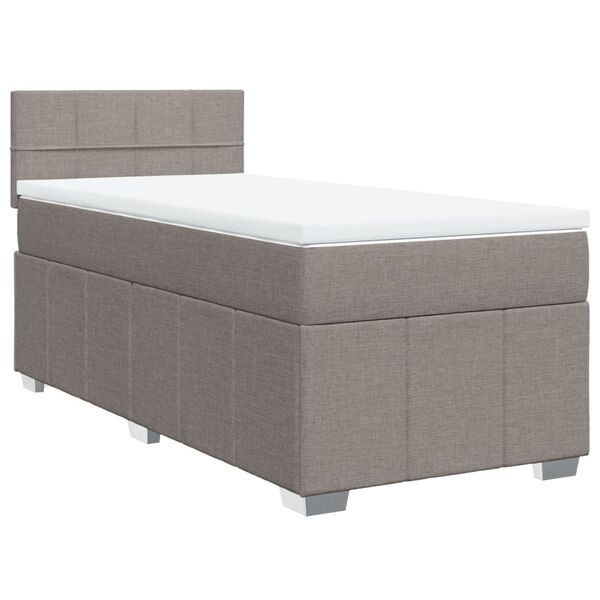 vidaXL Box spring postel s matrac&iacute; taupe 90x190 cm textil
