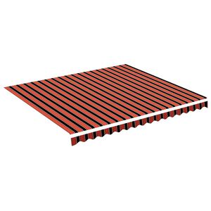 vidaXL N&aacute;hradn&iacute; plachta na mark&yacute;zu oranžovo-hněd&aacute; 400 x 350 cm polyesterov&aacute;