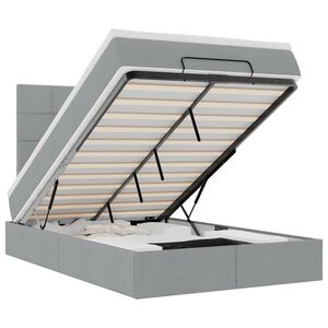 vidaXL Osmansk&yacute; r&aacute;m postele s matrac&iacute; světle &scaron;ed&aacute; 120x190 cm textil