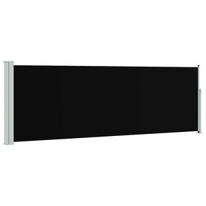 vidaXL Zatahovac&iacute; bočn&iacute; mark&yacute;za / z&aacute;stěna na terasu 100 x 300 cm čern&aacute;