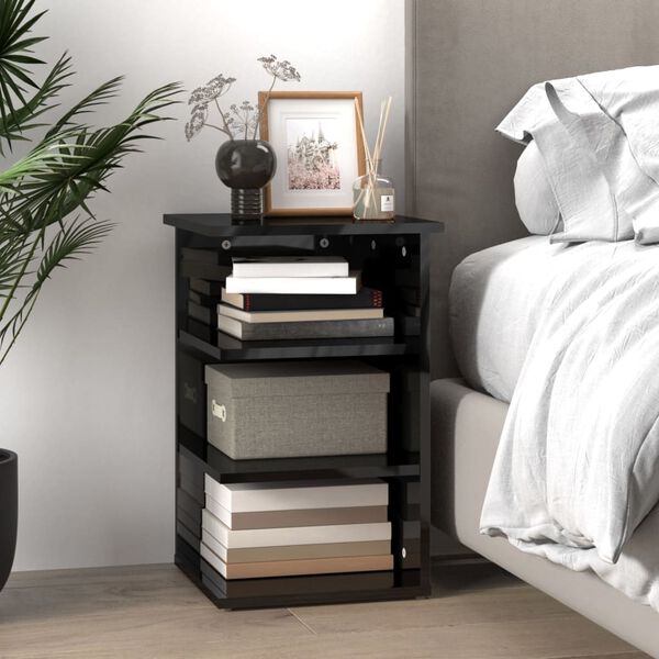 vidaXL Odkl&aacute;dac&iacute; skř&iacute;ňka &scaron;ed&aacute; s vysok&yacute;m leskem 35x35x55 cm dřevotř&iacute;ska