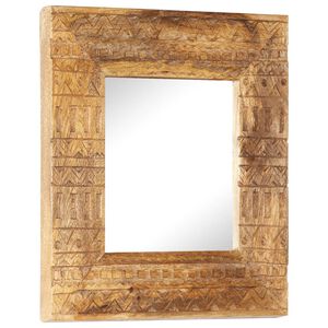 vidaXL Ručně vyřez&aacute;van&eacute; zrcadlo 50 x 50 x 2,5 cm masivn&iacute; mangovn&iacute;k
