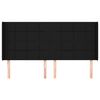 vidaXL Čelo postele typu u&scaron;&aacute;k čern&eacute; 183x16x118/128 cm textil