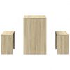 vidaXL 3d&iacute;ln&aacute; sada j&iacute;deln&iacute;ho stolu a lavic dub sonoma kompozitn&iacute; dřevo