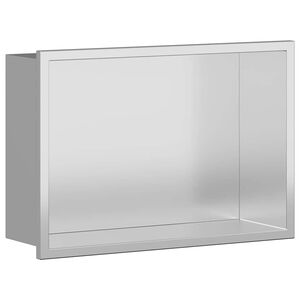 vidaXL Sprchov&yacute; nik Stř&iacute;brn&aacute; 30 x 20 x 9,5 cm Nerezov&aacute; ocel