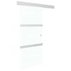 vidaXL Posuvn&eacute; dveře s měkk&yacute;mi zar&aacute;žkami ESG sklo a hlin&iacute;k 76 x 205 cm