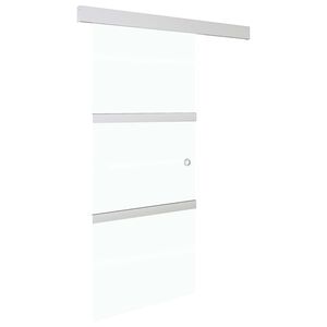 vidaXL Posuvn&eacute; dveře s měkk&yacute;mi zar&aacute;žkami ESG sklo a hlin&iacute;k 76 x 205 cm