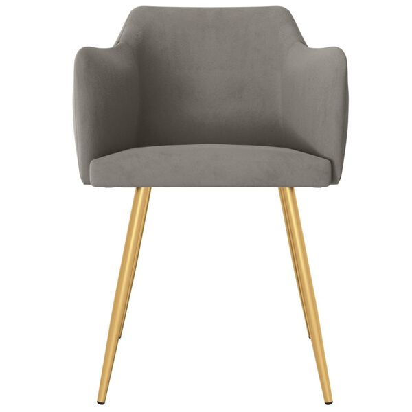 vidaXL J&iacute;deln&iacute; židle 6 ks světle &scaron;ed&eacute; samet